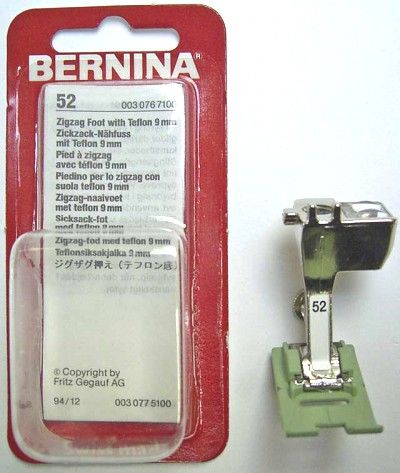 BERNINA PIED ZigZag TEFLON N52 (1630) Pied de biche - Pieds presseurs / Semelles 3652