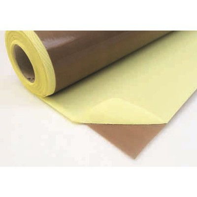Tissu fibre de verre-ptfe autocollant beige ép. 0,254mm h=1000mm